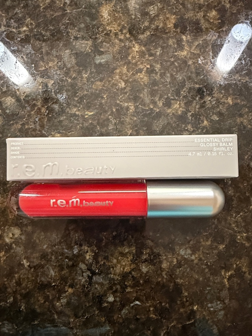 r.e.m. beauty Essential Drip Glossy Balm in Shirley - .15fl oz New